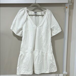A new Day White V-Neck Short Sleeve Dress size small